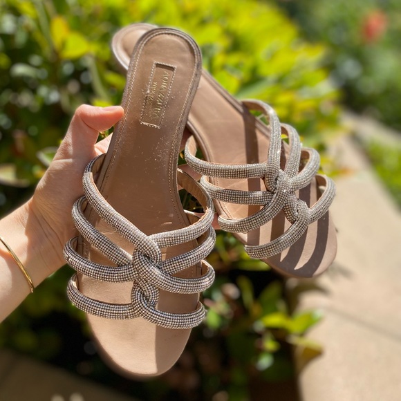 EUC Aquazzura moondust slides sandals $895 37.5 - Picture 8 of 10